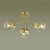 Люстра потолочная Lumion BREANA 4556/3C, E14, золотой